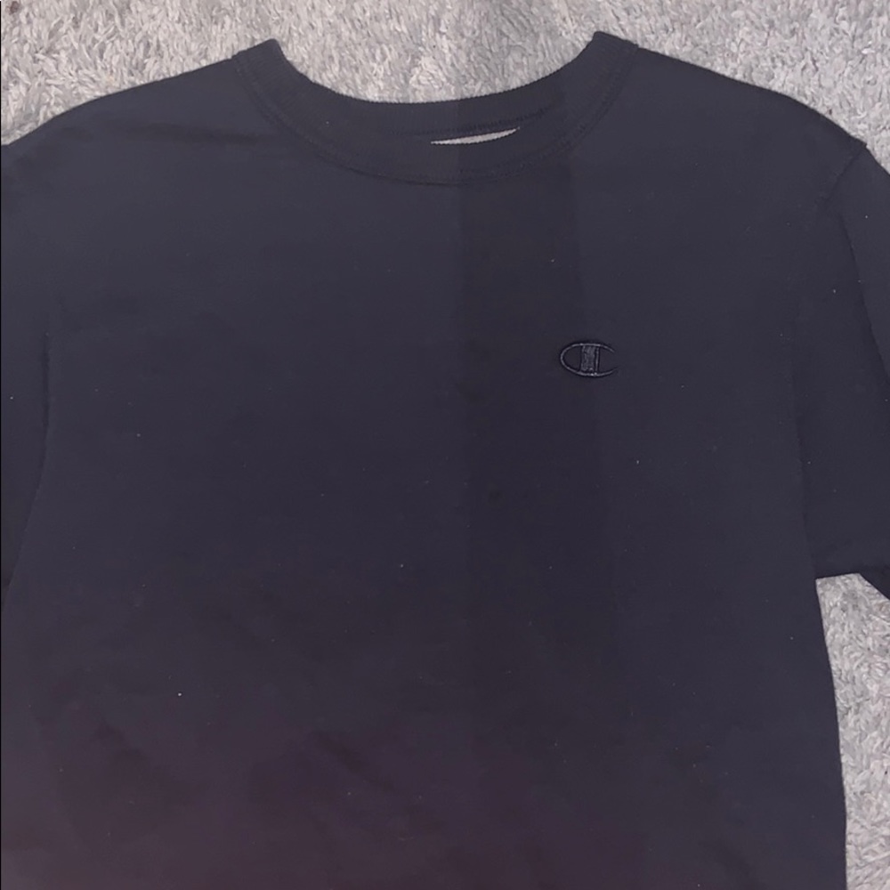 navy blue champion hoodie